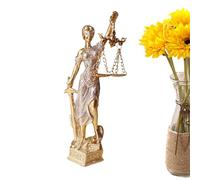 Tyinerc Sculpture de la Dame de Justice, Statue de la Déesse de l'Équité de la Justice | Sculpture de Dame de la Loi Aveugle en résine | Figurine Miniature de déesse Peinte à la Main en résine pour