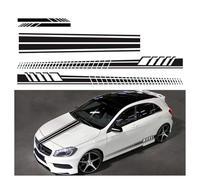 TYIOMNB Autocollant De Bande De Capot De Voiture, pour VW Fox 2005-2011 Modifié Decal Décoration, Auto Racing Body Side Stripe Decal,B