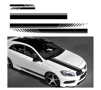 TYIOMNB Autocollant De Bande De Capot De Voiture, pour VW Fox 2005-2011 Modifié Decal Décoration, Auto Racing Body Side Stripe Decal,A