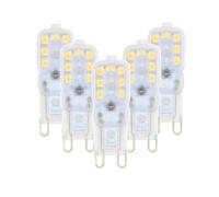 TYKGSQIP 5pcs G9 LED Bulb 3W，360 Beam Angle G9 Bi Pin Base LED Capsule Light(110v-Transparent/Natural light 4000K)