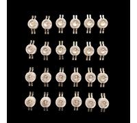 TYKGSQIP Émetteur de diode LED 5W perle LED double cœur 3V et quadricœur Blanc chaud/froid lampe torche portable Rénovation de lumière downlight sans circuit imprimé dissipateur(5W-50pcs/Blanc 20000K