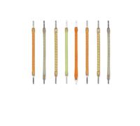 TYKGSQIP Filament flexible LED, 8 packs de couleurs mixtes, basse tension 3V, FPC+silicone, éclairage à angle complet 360° pour camping Light DIY, non découpable (8 pièces couleurs mixtes/3V-60mm)