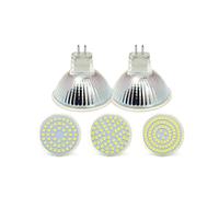 TYKGSQIP Lot de 2 ampoules LED en verre 4 W, 6 W, 8 W, GU10, MR16, idéales pour l'éclairage paysager. MR16 220 V-8 W, blanc chaud