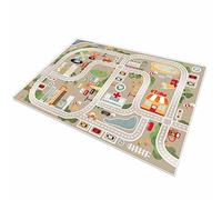 TYKTZXY Tapis pour Enfants Tapis de Jeu Street Car Univers Animal Bleu Vert Gris Gray 10 Tailles