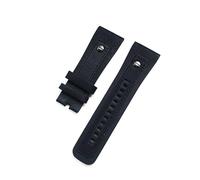 TYLDBNF 28 mm Classical Greatin Leather Watch Band avec rivet pour sept bracelets de montre Black Brown Brown Bracelet (couleur: gris noir, taille: 28 mm)