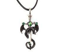 TYLDBNF Accessoires 925 Collier d'épée Dragon Silver Silver pour hommes, collier Katana pendentif épée
