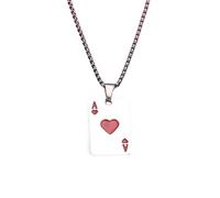 TYLDBNF Accessoires 925 Sterling Silver Ace Of Spades Collier pour hommes et femmes, Lucky Ace of Spades Collier Statement Poker Ace Luck