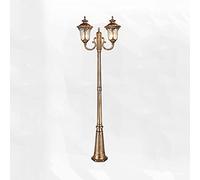 TYLDBNF Lampadaire d'extérieur à 2 lumières, lampadaire d'extérieur étanche, lampadaire en Verre à Grain d'eau, Poteau Haut en Aluminium antirouille, Lampe de Colonne de Cour en métal, Lampe de