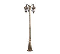 TYLDBNF Lampadaire d'extérieur, lampadaire d'extérieur, 230 cm, éclairage d'extérieur, pour Jardin, Cour, lampadaire à Double tête en Aluminium, étanche, résistant aux intempéries, Douille de