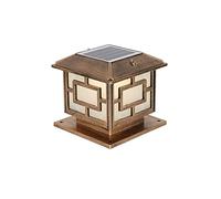 TYLDBNF Lampadaire extérieur Lumière de Colonne Solaire Phare extérieur étanche Lumière de Poteau de Porte Applique Murale de Cour Super Lumineuse Maison Solaire LED Économie d'énergie Lumière Porche
