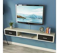 TYLDBNF Meuble TV Flottant Centre Média Mural, Meuble TV Mural Panneau De Particules en Bois Massif, Support De Rangement De Fond De Mur avec Tiroir pour Salon Chambre