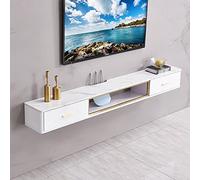 TYLDBNF Meuble TV Flottant Meuble TV Flottant, Type de Tiroir de Conception Sculpté Creux Salon Suspendu Support de Décodeur Mural, Convient pour la Salle des Médias