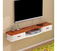 TYLDBNF Meuble TV Flottant Meuble TV Mural, Console TV Suspendue étagère de Rangement multimédia en Bois avec tiroirs, Meuble de Rangement TV Mural pour Bureau à Domicile