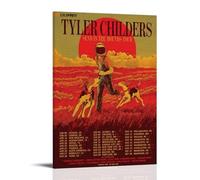 Tyler Childers Affiche de tournée « Send in The Hounds » sur toile, peinture à l'huile sur toile, affiche d'art à suspendre pour la maison, le bar, décoration murale intérieure, style cadre, 40 x 60
