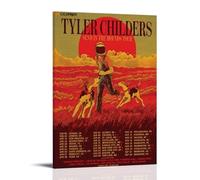 Tyler Childers Affiche murale décorative sur toile pour chambre à coucher, style « Send in The Hounds », décoration murale avec cadre, 50 x 75 cm
