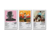 Tyler Lot de 3 affiches d'album de musique The Creator Rapper - Art mural sur toile - Affiches décoratives pour chambre - Affiches décoratives - Affiches décoratives - Affiches décoratives - Affiches