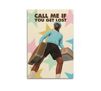 Tyler Poster The Creator Call Me If You Get Lost - Impression sur toile vintage - Décoration pour salon, chambre à coucher - 50 x 75 cm - Style sans cadre