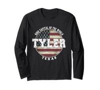Tyler Texas Drapeau américain Vintage Manche Longue