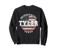 Tyler Texas Drapeau américain Vintage Sweatshirt