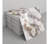 tylxayoxa Autocollants De Carreaux Marbre, Mur Auto-adhésif En Vinyle Imperméable, Dosseret Épais, Panneaux Plafond À Coller, Installation/découpe(B8,40 tiles)
