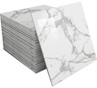 tylxayoxa Autocollants For Carreaux De Marbre, Auto-adhésifs For Murs, Panneaux Plafond En PVC, Douche Étanche, Flexible Et Résistant Aux Fissures, Facile À(C,50 tiles)