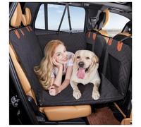 tylxayoxa Housses De Siège Auto for Chien, Protection Universelle for Chien avec Fenêtre De Visualisation, Imperméables Et Antidérapantes for Voitures(Black)