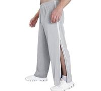 tylxayoxa Pantalon De Rééducation Jogging for Homme M-3XL, D'entraînement, avec Fermeture Éclair Complète, Poches, Basket-Ball, Côté(Gray,XL)