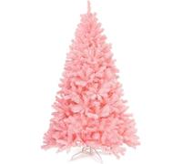 tylxayoxa Sapin De Noël Artificiel Rose Non Éclairé 1,80 M, Épicéa Articulé avec Support en Métal, Matériau 100% PVC Neuf, for L'intérieur Et L'extérieur(6 FT)