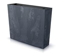 Tymar Jardinière haute - Jardinière d'extérieur - Protection visuelle - Rectangulaire - Pour l'extérieur - Rectangulaire (béton anthracite, 58 x 18 x 50 cm)