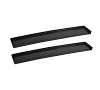 Tymar Lot de 2 soucoupes rectangulaires pour jardinière - 60 cm - Modèle IP (anthracite)