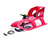 Tymar Luge avec dossier et volant, pour enfant de 2 ans, BulletControlSeat, rouge