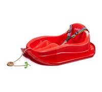 Tymar Luge pour bébé à partir de 1 an, luge pour bébé avec ceinture de sécurité (rouge)