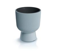 Tymar - Pot de fleurs avec insert, en plastique, pot cache-pot, grande taille (gris DBMIS, ø 30 cm)