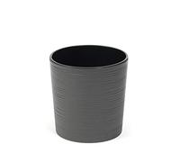 Tymar Pot de fleurs avec insert, jardinière en plastique, cache-pot, grand, forme ronde, aspect ciseaux, pour intérieur et extérieur, jardin, balcon, terrasse, maison MADL001 (Gris, ø 30 cm)