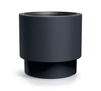 Tymar Pot de Fleurs avec Insert, Pot de Fleurs en Plastique, jardinière, Grand Pot de Plantes (Anthracite HEOS,ø 40 cm)