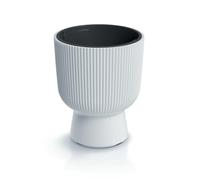 Tymar Pot de Fleurs avec Insert, Pot de Fleurs en Plastique, jardinière, Grand Pot de Plantes(DBMIS Blanc,ø 24 cm)