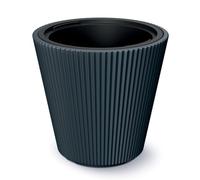Tymar Pot de Fleurs avec Insert, Pot de Fleurs en Plastique, jardinière, Grand Pot de Plantes(DBMIV Anthracite,ø 30 cm)