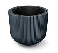 Tymar Pot de Fleurs avec Insert, Pot de Fleurs en Plastique, jardinière, Grand Pot de Plantes (DBML Anthracite,ø 47 cm)
