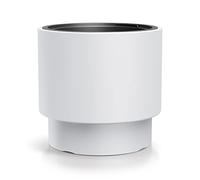 Tymar Pot de Fleurs avec Insert, Pot de Fleurs en Plastique, jardinière, Grand Pot de Plantes XL (Blanc HEOS,ø 47 cm)