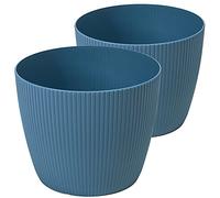 Tymar Pot de Fleurs, Lot de 2 (Marin, ø 18 cm)