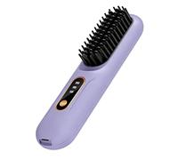 TYMO Brosse À Lisser Les Cheveux Et Fer Plat 2 En 1 - Peigne À Lisser Avec Écran LCD Cà 3 Températures, Brosse Àx Lizsser Les Cheveux Sans Fil, Pour Femmes Et Filles, Style Long Etc Court, Dà La Maiso