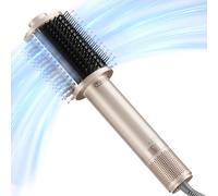 TYMO Brosse Soufflante Chauffante, One-Step Sèche-cheveux et Brosse Volume, Brushing Peine Ionique 5 en 1 avec Moteur Turbo Pour Séchage Rapide et Doux, Lisser, Boucler, Créer du Volume, Or