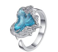 TYMONT Bague Cœur Femme En Argent 925 Émaillé, Une Bague Élégante Et Délicate En Argent Sterling,Argent,9