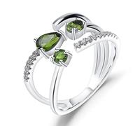 TYMONT Bague En Argent 925 Sertie De Turquoises Et De Pierres Précieuses Bague D'ambiance Et De Style,Argent,7