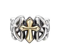TYMONT Bague Pour Homme En Argent Sterling S925 Avec Croix Et Bague Personnalisée Vintage Mobile,Argent,13