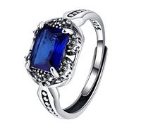 TYMONT Bague Vintage En Argent Sterling S925 Avec Zirconium, Bague Polyvalente, Légère, Luxueuse Et Haut De Gamme,Argent,11