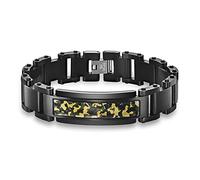 TYMONT Bracelet Gothique En Fibre De Carbone, Bracelet Epoxy Camouflage En Acier Au Titane Pour Homme, Cadeau De Vélo Punk
