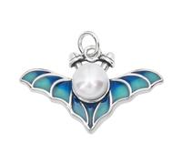 TYMONT Pendentif En Argent Sterling S925 Avec Perle Et Papillon Pour Femme, Collier Pendentif En Argent Sterling Avec Perle Pour Femme,Argent,Pendant + Chain 70cm