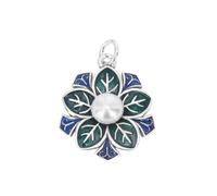TYMONT Pendentif Feuille Et Fleur En Argent Sterling S925 Pour Femme, Collier Pendentif En Argent Sterling À La Mode Et Polyvalent Pour Femme,Argent,Pendant + Chain 65cm