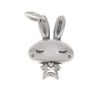 TYMONT Pendentif Lapin Louche En Argent Sterling S925, Collier Pendentif En Argent Sterling Créatif, À La Mode Et Polyvalent,Argent,Single Pendant